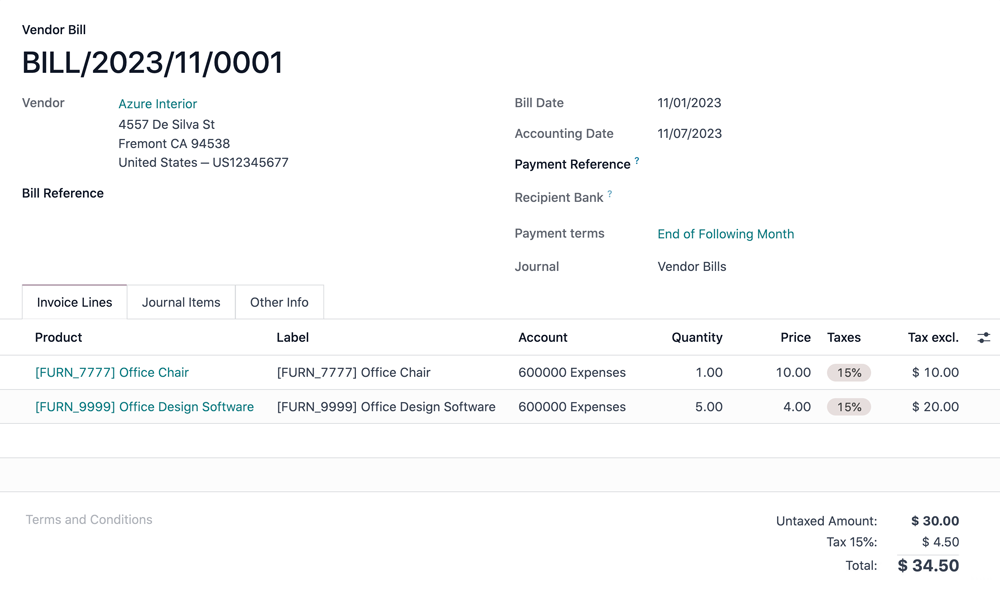 الفاتورة الإلكترونية Odoo
